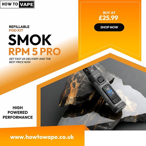 How to Vape (Smok RPM 5 Pro Refillable Pod Kit)