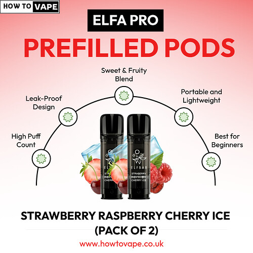 How to Vape - Strawberry Raspberry Cherry Ice Elfa Pro Prefilled Pods