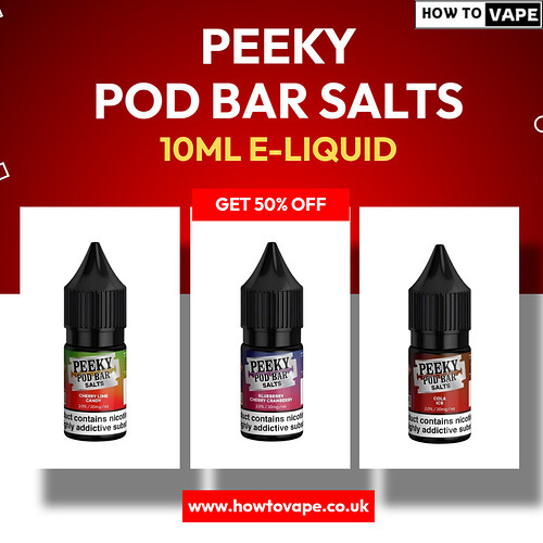 How to Vape (Peeky Pod Bar Salts 10ml E-Liquid)